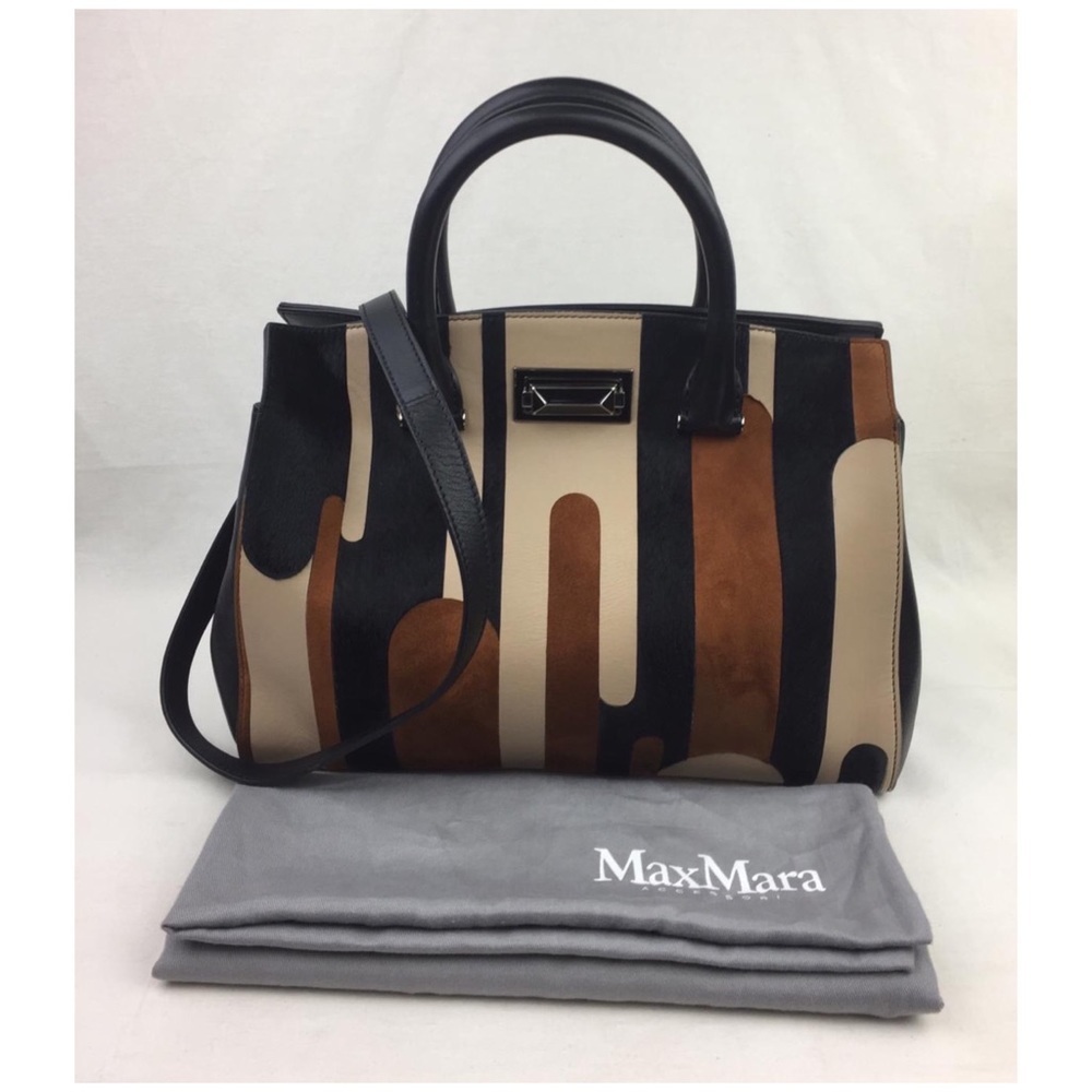 Max Mara NH16 Calf Hair Suede And leather …